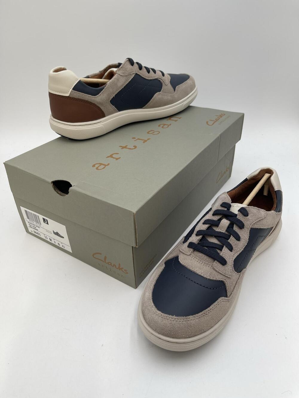 Clarks Mapstone Sport Shoes Mens Grey Suede Comfort Lace Up Sneakers Size 10